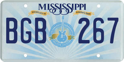 MS license plate BGB267
