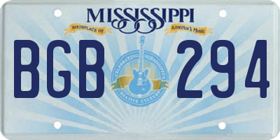 MS license plate BGB294