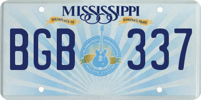 MS license plate BGB337