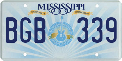 MS license plate BGB339