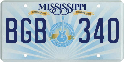 MS license plate BGB340