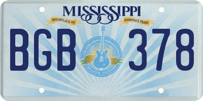 MS license plate BGB378