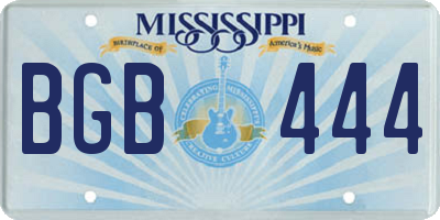 MS license plate BGB444