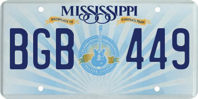 MS license plate BGB449