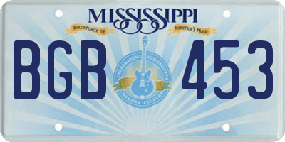 MS license plate BGB453