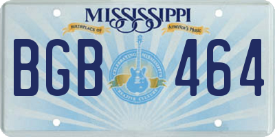 MS license plate BGB464