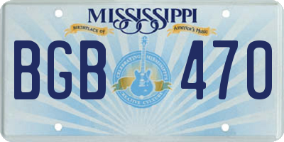 MS license plate BGB470