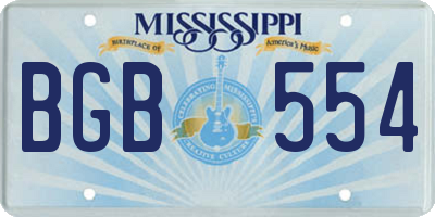 MS license plate BGB554