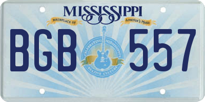 MS license plate BGB557