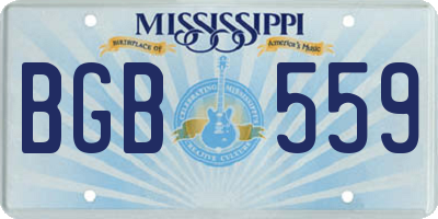 MS license plate BGB559