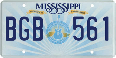 MS license plate BGB561