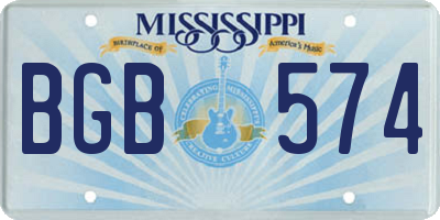 MS license plate BGB574