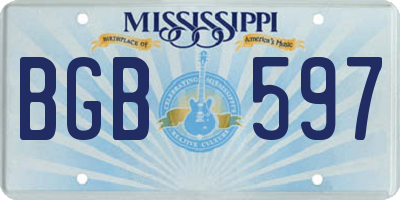 MS license plate BGB597