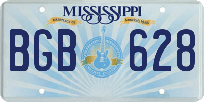 MS license plate BGB628