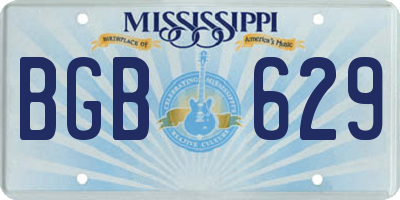 MS license plate BGB629