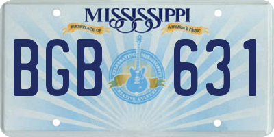 MS license plate BGB631