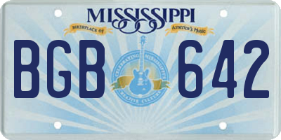 MS license plate BGB642