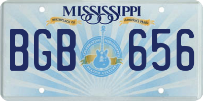 MS license plate BGB656