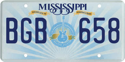 MS license plate BGB658