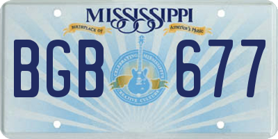 MS license plate BGB677