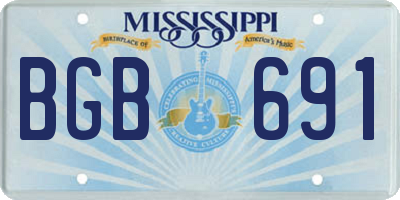 MS license plate BGB691