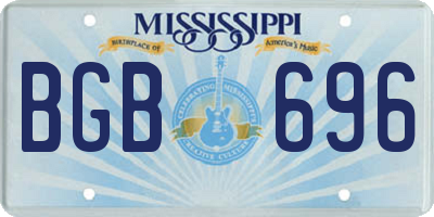 MS license plate BGB696