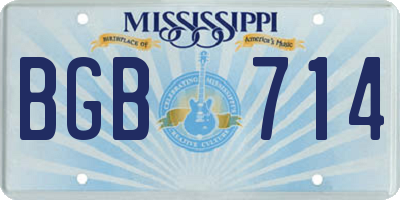 MS license plate BGB714