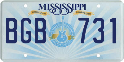 MS license plate BGB731