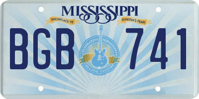 MS license plate BGB741