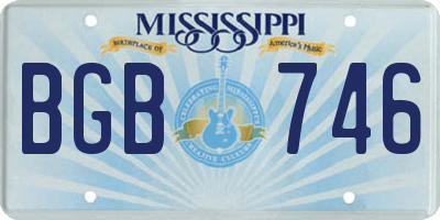 MS license plate BGB746