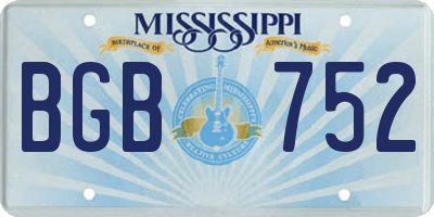 MS license plate BGB752