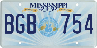 MS license plate BGB754