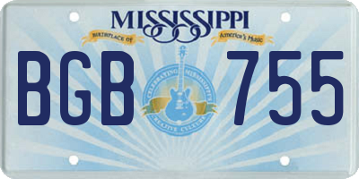 MS license plate BGB755