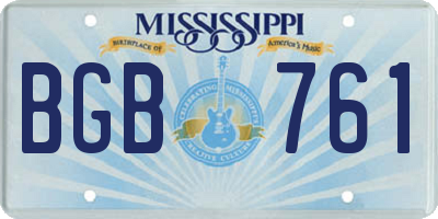 MS license plate BGB761