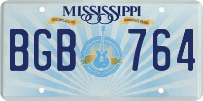 MS license plate BGB764