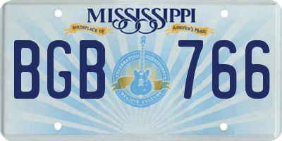 MS license plate BGB766