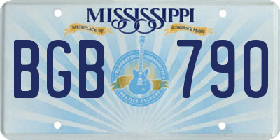 MS license plate BGB790