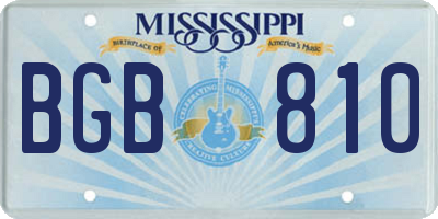 MS license plate BGB810
