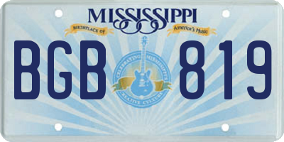 MS license plate BGB819