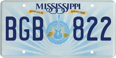 MS license plate BGB822