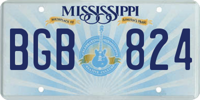 MS license plate BGB824