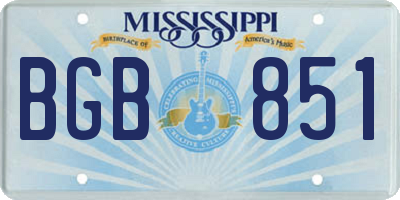 MS license plate BGB851