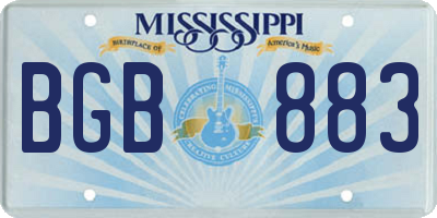MS license plate BGB883