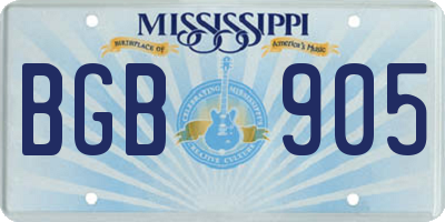 MS license plate BGB905