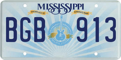 MS license plate BGB913