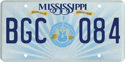 MS license plate BGC084