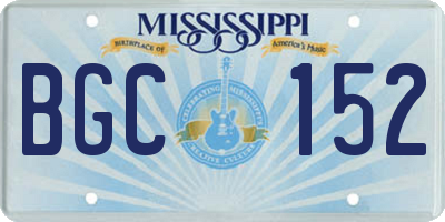 MS license plate BGC152