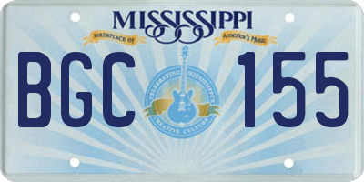 MS license plate BGC155