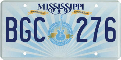 MS license plate BGC276