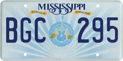 MS license plate BGC295